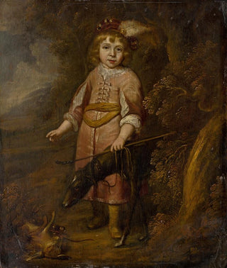 circle of Matthys van den Bergh - Portrait of a Boy as a Hunter.webp