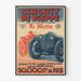 Vintage-Poster vom Dieppe-Rennstrecke - Rallye, Geschwindigkeit und Eleganzwettbewerb