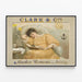 Vintage-Poster Clark & Co's Anker Baumwollpaisley — gerahmtes Bild an der Wand