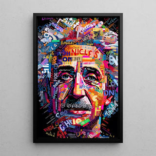 Street Art Painting - Modern Einstein Mosaic
