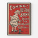 Vintage-Poster Coming Buster Brown – Retro-Wanddekoration in Rot