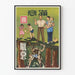 Retro-Chinesisches Familien- und Revolt-Poster als Dekorationskunst
