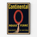 Vintage-Poster Continental Rouge Ferré - Automobil-Wanddekoration