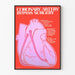 Medizinischer Poster Chirurgie Koronararterien-Bypass Herz Vintage