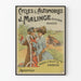 Vintage-Poster Fahrräder & Automobile J. Malinge in Angers
