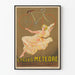 Vintage-Poster Cycles Météore Wanddekoration Retro-Fahrrad