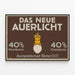 Vintage-Poster Das Neue Auerlicht - Gaseinsparung 40% — gerahmtes Bild an der Wand