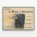 Vintage-Poster von Mazas in Jerusalem – künstlerische Illustration und Typografie — gerahmtes Bild an der Wand