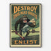Vintage-Rekrutierungs-Poster „Destroy This Mad Brute“