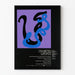 Vintage-Poster Wanddekoration Diabetes Update – Abstraktes Grafikdesign in Blau und Schwarz