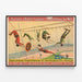Vintage-Poster Zirkus Barnum & Bailey Luftakrobaten — gerahmtes Bild an der Wand