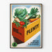 Retro-Poster mit Gemüse in Kiste – Wanddekoration für Garten und Gemüsegarten