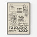 Vintage-Poster Warnung Überwachte Telefone