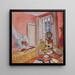 Madame Hessel in dem rosa Zimmer bei Les Clayes - Édouard Vuillard — gerahmtes Bild an der Wand