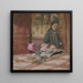 Madame Vuillard im Hut in der Closerie des Gents - Édouard Vuillard — gerahmtes Bild an der Wand