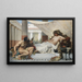 Hercule an den Füßen von Omphale - Édouard Joseph Dantan — gerahmtes Bild an der Wand