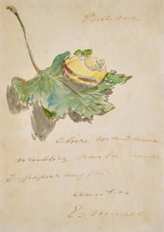douard Manet - Letter Decorated with a Snail on a Leaf.webp