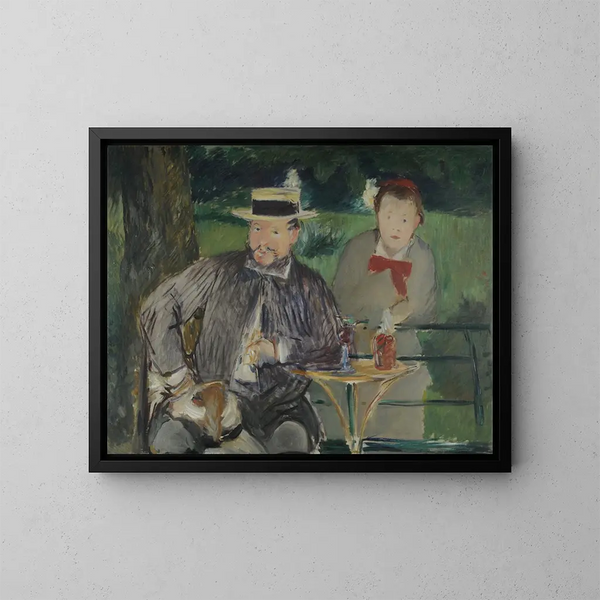 Portrait de Dernest Hosched et sa fille Marthe - Édouard Manet — gerahmtes Bild an der Wand