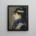 Portrait einer Dame - Édouard Manet — gerahmtes Bild an der Wand
