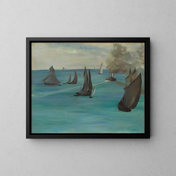 Ansicht des Meeres bei ruhigem Wetter - Édouard Manet — gerahmtes Bild an der Wand