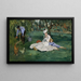 La famille Monet dans leur jardin à Argenteuil - Édouard Manet — gerahmtes Bild an der Wand