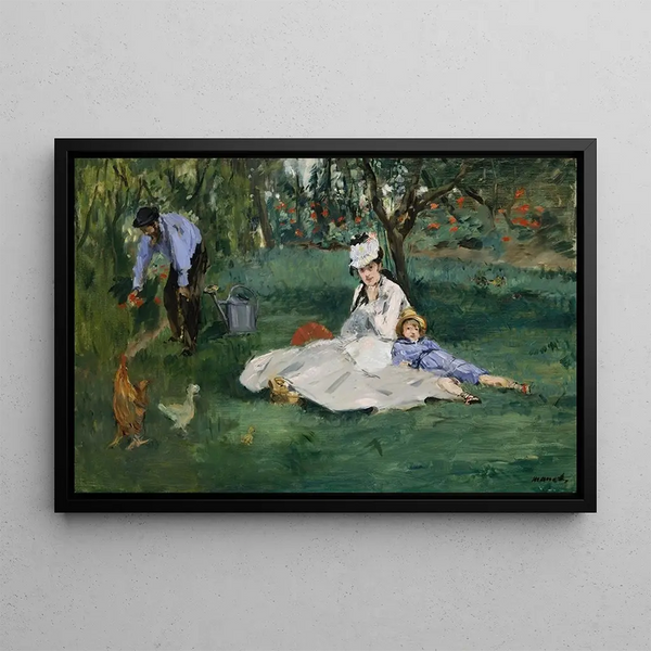 douard Manet - The Monet Family in Their Garden at Argenteuil.webp