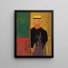 Selbstporträt mit Stock und Boater – Édouard Vuillard — gerahmtes Bild an der Wand
