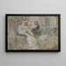 Frau in Weiß sitzend - Édouard Vuillard — gerahmtes Bild an der Wand