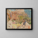 Frauen und Kind im Clos von Cézanne - Édouard Vuillard — gerahmtes Bild an der Wand