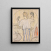 Vor dem Spiegel - Édouard Vuillard — gerahmtes Bild an der Wand