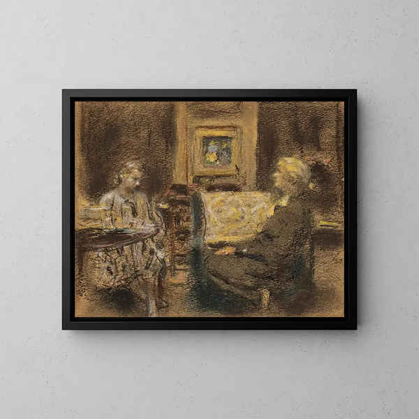 Die Löwin der Geschichte - Édouard Vuillard — gerahmtes Bild an der Wand