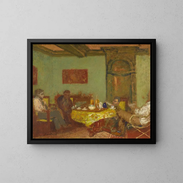La conversation chez les Natanson-Valvins - Édouard Vuillard — gerahmtes Bild an der Wand