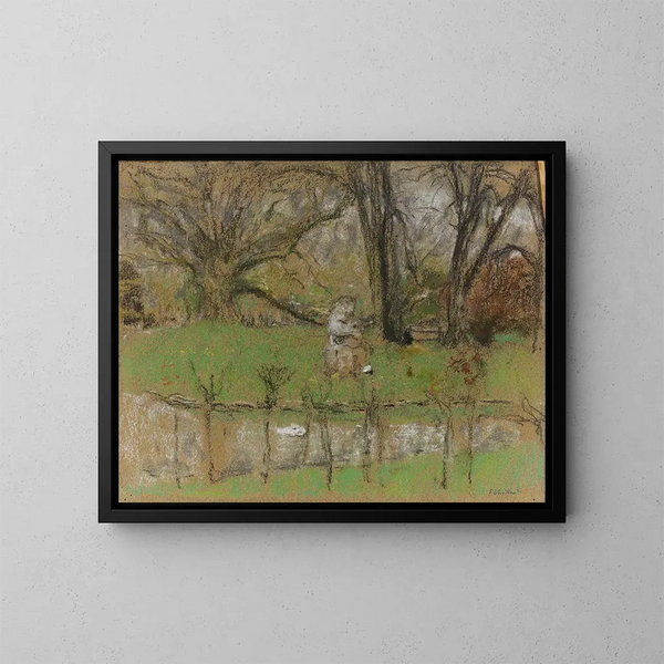 L'étang devant le château - Édouard Vuillard — gerahmtes Bild an der Wand