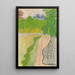 Straßenlandschaft mit Bäumen - Édouard Vuillard — gerahmtes Bild an der Wand