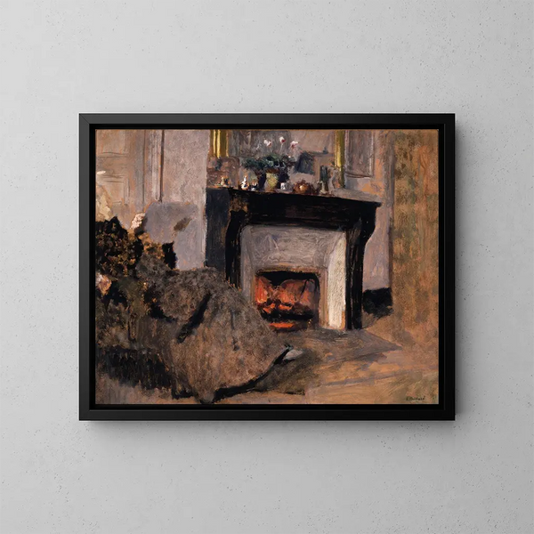 La Cheminée - Édouard Vuillard — gerahmtes Bild an der Wand