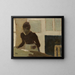 Frau beim Bügeln - Édouard Vuillard — gerahmtes Bild an der Wand