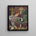 Frau in gestreiftem Kleid - Édouard Vuillard — gerahmtes Bild an der Wand