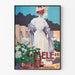 Eleganter Vintage-Poster einer Frau in Weiß – Retro-Wanddekoration Artem Legrand