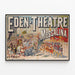 Altes Poster Eden-Theater Messalina Wanddekoration Vintage — gerahmtes Bild an der Wand