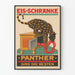 Vintage-Poster Panther Eisschranke Wanddekoration Tiermotiv