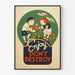 Vintage Wanddekoration Poster Enjoy Don't Destroy Kind und Blumen