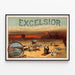 Vintage Dekorationsposter Excelsior Antikes Ägypten — gerahmtes Bild an der Wand