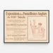 Vintage-Wanddekoration Poster der Ausstellung der englischen Pastellisten des 18. Jahrhunderts — gerahmtes Bild an der Wand