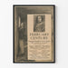 Vintage-Poster Februar - Historische Wanddekoration