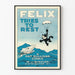 Vintage-Poster Felix versucht sich auszuruhen - Retro-Wanddekoration Comic-Poster