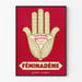 Vintage-Dekorationsposter mit goldener Hand Féminadène