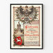 Vintage-Poster Festessen Kaiser Wilhelm 1898 Historische Wanddekoration