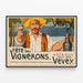 Vintage-Wanddekoration Poster zur Weingärtnerfeier 1905 in Vevey — gerahmtes Bild an der Wand