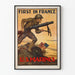 Vintage-Militärposter U.S. Marines First In France