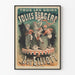 Vintage-Poster Folies-Bergère Les Elliott auf altem Fahrrad